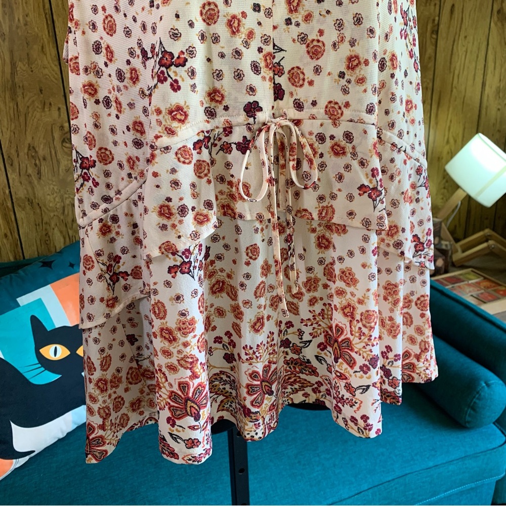 Style & Co. Floral Sleeveless Ruffle Blouse - Picture 3 of 10